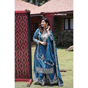 Ensemble de costume de créateur pour fête avec broderie à aiguilles multiples Taille 2XL - Product Image 4