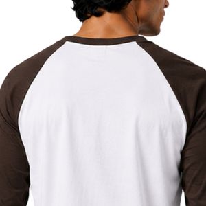<b>White</b> And Chocolate Brown Raglan Long Sleeve T Shirt Men Premium Cotton Crew Neck Chemistry Graphic Baseball Tee Custom Apparel - Product Image 5