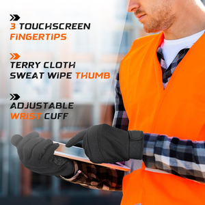 2026 Direct Sales Best Price Mechanical Safety Work <b>Gloves</b> Heavy Duty Outdoor Anti-Pilling <b>Touchscreen</b> Made Pakistan Highest - Product Image 3