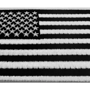 Patch brodé personnalisé en chenille, petits drapeaux américains 3D en forme de fleur, thermocollant, avec crochet et boucle, pour décoration de vêtements - Product Image 6