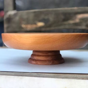 DRIVEN PRODUCTS HANDMADE DESGIN ROUNDED SHAPE BIRTHDAY CAKE SERVING Stand For Party Celebration Wooden Cake - Product Image 3