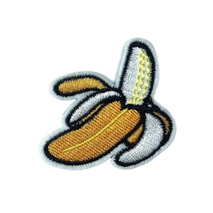 Patch brodé banane thermocollant en feutre non tissé pour décoration cadeau - Product Image 1