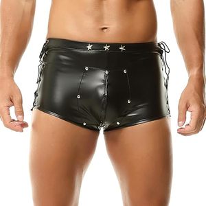 Shorts en cuir de vachette de qualité supérieure pour hommes, avec poches latérales, coupe ample, style cargo, personnalisables. - Product Image 2