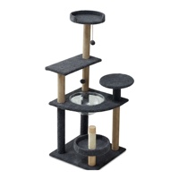 Arbre à chat en bois avec poteaux à gratter en sisal remplaçables