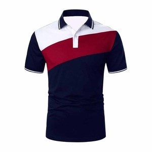 Polo pour homme, manches courtes, coupe classique, respirant, haut de sport d'été, noir, rouge, blanc, polyester - Product Image 4
