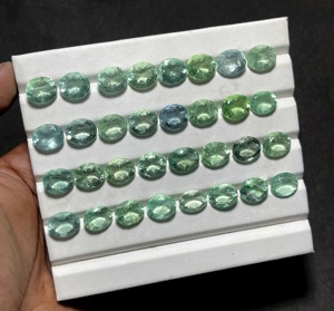 พลอยฟลูออไรต์ทรงรีเหลี่ยมเพชรพลอยหลากสี พลอยฟลูออไรต์ทรงรีขัดเงาสำหรับทำเครื่องประดับ - Product Image 5