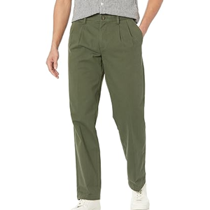 Pantalon chino plissé classique pour homme, résistant aux plis – Pantalon confortable et durable pour le travail et les occasions décontractées - Product Image 1