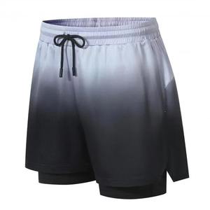 Shorts de sport pour hommes 2-en-1 camouflage à cordon de serrage, taille mi-haute, séchage rapide, pour la course, la gym, l'entraînement, le fitness, le jogging, vêtements de sport d'été - Product Image 1