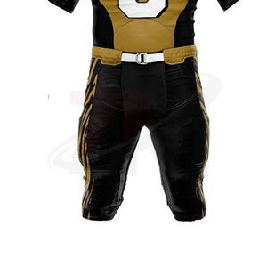 Conjunto de Uniforme de Fútbol Americano para Hombre, Jersey Dorado y Negro con Número 6, Impresión por Sublimación, Poliéster Transpirable, Talla Adulto - Product Image 2