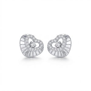 DIVYORO HEART RADIANCE <b>STUD</b> EARRING - Product Image 1