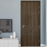 Porte intérieure en bois MDF à ouverture latérale, design moderne, résistante à l'humidité et à la chaleur, avec placage PVC dissimulé, pour entrepôt et appartement