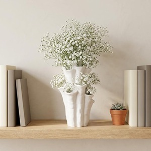 Hot Arrival <b>Ceramic</b> Tabletop <b>Vase</b> With Pink Peonies Minimalist Design Matte Finish Exquisite Durable 8-16 Inches - Product Image 4
