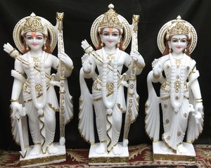 Lord Ram Darbar estatua de mármol para Pooja Ghar casa templo - Product Image 3