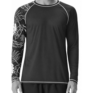 Custom Mens Long Sleeve MMA Rash Guard Quick Dry <b>Compression</b> <b>Shirt</b> Digital Print Polyester Spandex Training Fitness Sportswear - Product Image 3
