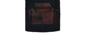 Delantal Profesional de Lona y Cuero Resistente con Cremallera y Tirantes Cruzados Ajustables para Chef, Barbero, Barista, Uso en Taller LCA-0006 - Product Image 2