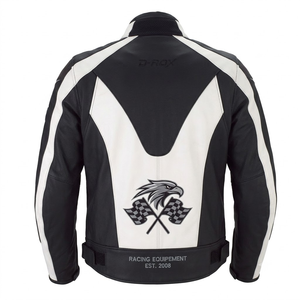 Chaqueta de carreras de cuero genuino de vaca RGSX para hombre, con armadura CE Nivel 2, para motocicleta, pista, carreras, ropa de motociclista con Speed Hump CE - Product Image 2