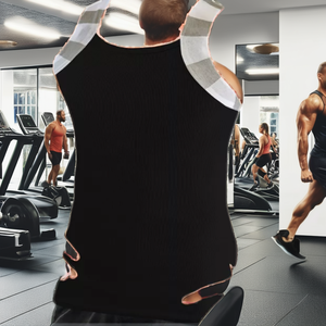 Custom Men's Cotton Tank Top Breathable O-Neck Printed Letter Design Casual Muscle Sleeveless Front Logo Workout Wear - Product Image 6