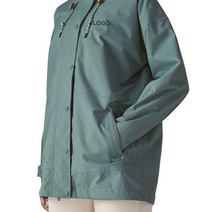 Chaqueta Impermeable y Transpirable para Mujer, con Capucha, de 2 Capas, para Uso Diario al Aire Libre, con Puños Ajustables, Ropa Técnica para la Lluvia - Product Image 4