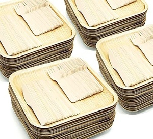 Eco Smart Areca Palm <b>Plates</b> 7 Inches Square <b>Disposable</b> <b>Plates</b> for Family Gathering Pack of 25 Set Dinnerware for Hot & Cold Food - Product Image 1