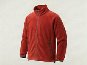 Chaqueta de Forro Polar Roja para Hombre, Cierre Completo, Cuello Alto, Informal, Transpirable, de Poliéster Tejido, para Otoño, Corte Regular - Product Image 6
