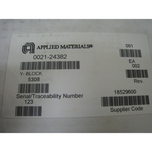 NEW AMAT 0021-24382 Y-Block - อุปกรณ์และอะไหล่เซมิคอนดักเตอร์ระดับโลกที่เชื่อถือได้ - Product Image 5