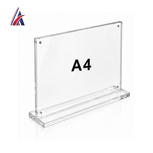 Support de table magnétique en acrylique A4 double face pour menu, cadre transparent, présentoir de bureau – Meilleure vente en Malaisie - Product Image 6