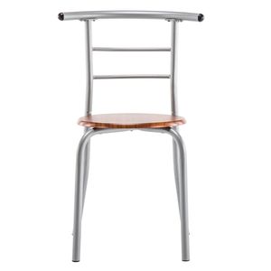 Set da Pranzo con Tavolo e Due Sedie in PVC Effetto Legno Marrone, Codice 35204938 - Product Image 6