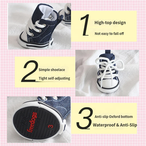 Chaussures pour animaux de compagnie <span class=keywords><strong>Converse</strong></span> en toile denim, style jean tendance, décontractées, imperméables et antidérapantes pour l'extérieur, printemps-été, pour Teddy, Bichon et autres animaux de compagnie - Product Image 2