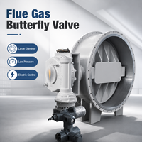 Vanne papillon électrique robuste pour ventilation, raccordement à bride, options personnalisables pour l'évacuation des gaz de combustion industriels et la suppression des poussières