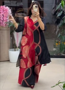 ชุดเดรสลำลองสไตล์ตะวันตกพิมพ์ลายดอกไม้น่ารักแฟชั่นใหม่ประจำฤดูร้อนปี 2026 ของ AARYA  แบบหลวมๆ ยาวคลุมเข่า ซักได้ แขนยาวระดับข้อศอกสำหรับผู้หญิง - Product Image 2