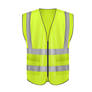 Gilet de travail haute visibilité, sécurité, réfléchissant, construction, sécurité, logo personnalisé, gaufré, polyester orange - Product Image 1
