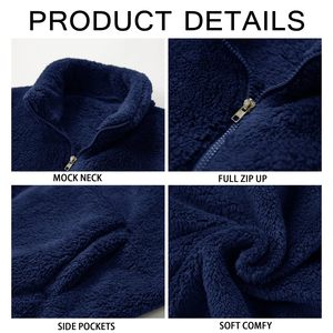 Cozy <b>Mens</b> Hooded Down-Filled <b>Sherpa</b> <b>Fleece</b> Jacket Warm Winter Teddy Coat Casual Streetwear Outerwear with Bulk Order Options - Product Image 4