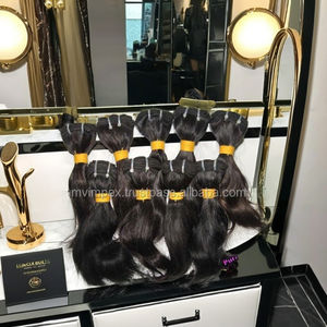 ผมมนุษย์หยักศกแบบตรงผมคนแต่งหนังกำพร้าแบบไม่ผ่านกระบวนการผมชาวอินเดีย - Product Image 6