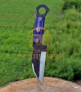Couteau de chasse et de camping à lame fixe en acier au carbone, avec manche en bois, étui en cuir pour survie en extérieur, personnalisable OEM - Vente chaude - Product Image 3