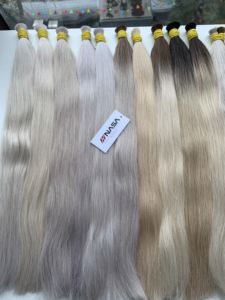 ต่อผมแบบเคราตินปลายผมตรงธรรมชาติ ผมหยักศก ราคาโรงงานขายส่ง สีบลอนด์เย็น สีน้ำตาล 50 ซม. ถึง 70 ซม. - Product Image 5