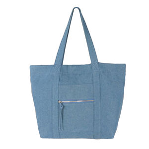 Sac fourre-tout en jean imprimé vintage en promotion avec sac à bandoulière réutilisable en denim pour femme – Idéal pour les tenues décontractées, le shopping, les voyages et le quotidien - Product Image 5