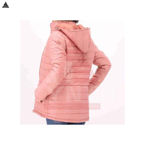 Manteau d'hiver matelassé épais respirant et chaud pour femme, avec capuche, imperméable, coupe ajustée, fermeture éclair longue – Fournisseur d'usine, haute qualité - Product Image 2