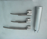 Laringoscopio de Fibra Óptica Medivolve MI-600166, Juego de 3 Hojas de Acero Inoxidable, Eléctrico, CE, para Diagnóstico ORL y Veterinario