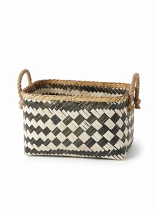 Handmade Bamboo <b>Basket</b> Wholesale Rustic Natural Woven Storage <b>Basket</b> Eco Friendly Home Decor Organizer Manufacturer - Product Image 5