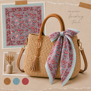 Pañuelo Cuadrado con Estampado Floral Craftjaipur, Pañuelo de Algodón Informal para Primavera/Verano, Accesorio Multifuncional Unisex - Product Image 2