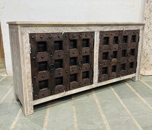 Aparador de Madera Maciza Tallada de Alta Calidad, Ecológico, Duradero, de Gran Capacidad, Estilo Moderno Indio para Sala de Estar, 5+ - Product Image 5