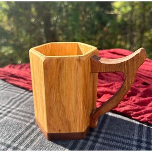 Gobelet à boisson en bois poli lisse pour boissons Manipulation confortable - Product Image 4