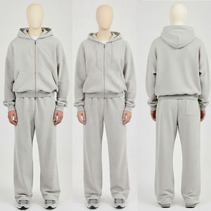 ชุดวอร์มผู้หญิงแบบหนาพิเศษ เป็นมิตรกับสิ่งแวดล้อม ผ้าฟลีซ 3 มิติ สำหรับฤดูหนาว สไตล์สตรีทแวร์ ฮิปฮอป กางเกงขายาว เสื้อฮู้ดดี้ ชุดเซ็ตเต็มตัว - Product Image 2