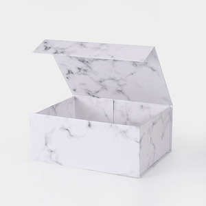 Caja de Regalo Magnética de Mármol Blanco de Lujo, Caja de Presentación de Cartón Premium para un Empaque Elegante - Product Image 3