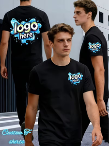New Arrival High Quality 100% Polyester Jersey Knitted Eco-Friendly Breathable Quick Dry O-Neck Regular Fit Short Sleeve Men's - Product Image 2