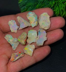 Natural Welo Fire Opal Rough Ethiopian <b>Raw</b> Gemstone Multicolor <b>Crystal</b> For Jewelry Making Loose Bulk Supply - Product Image 3