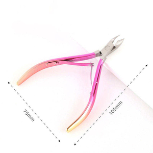 High Quality Curved Stainless Steel Colorful Cuticle Nipper Rose <b>Pink</b> Manicure Pedicure Salon Nail Art for Finger Manicure - Product Image 6