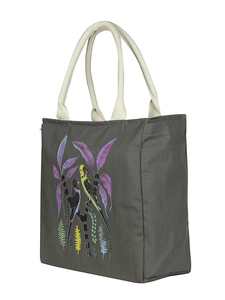 Sac fourre-tout en toile à motif loup, réutilisable pour le shopping quotidien, le marché, la vente au détail et la vente en gros - Product Image 4