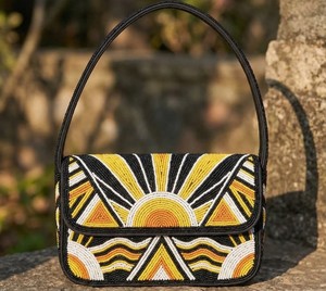 Sac à rabat en perles de rocaille motif étoile de lune noire, pochette de soirée céleste, sac à bandoulière avec fermeture magnétique pour femme, pochette de soirée - Product Image 3