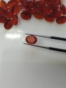 Opale de feu naturelle 9x7MM taille ovale, pierre précieuse naturelle de qualité supérieure pour la fabrication de bijoux - Product Image 3